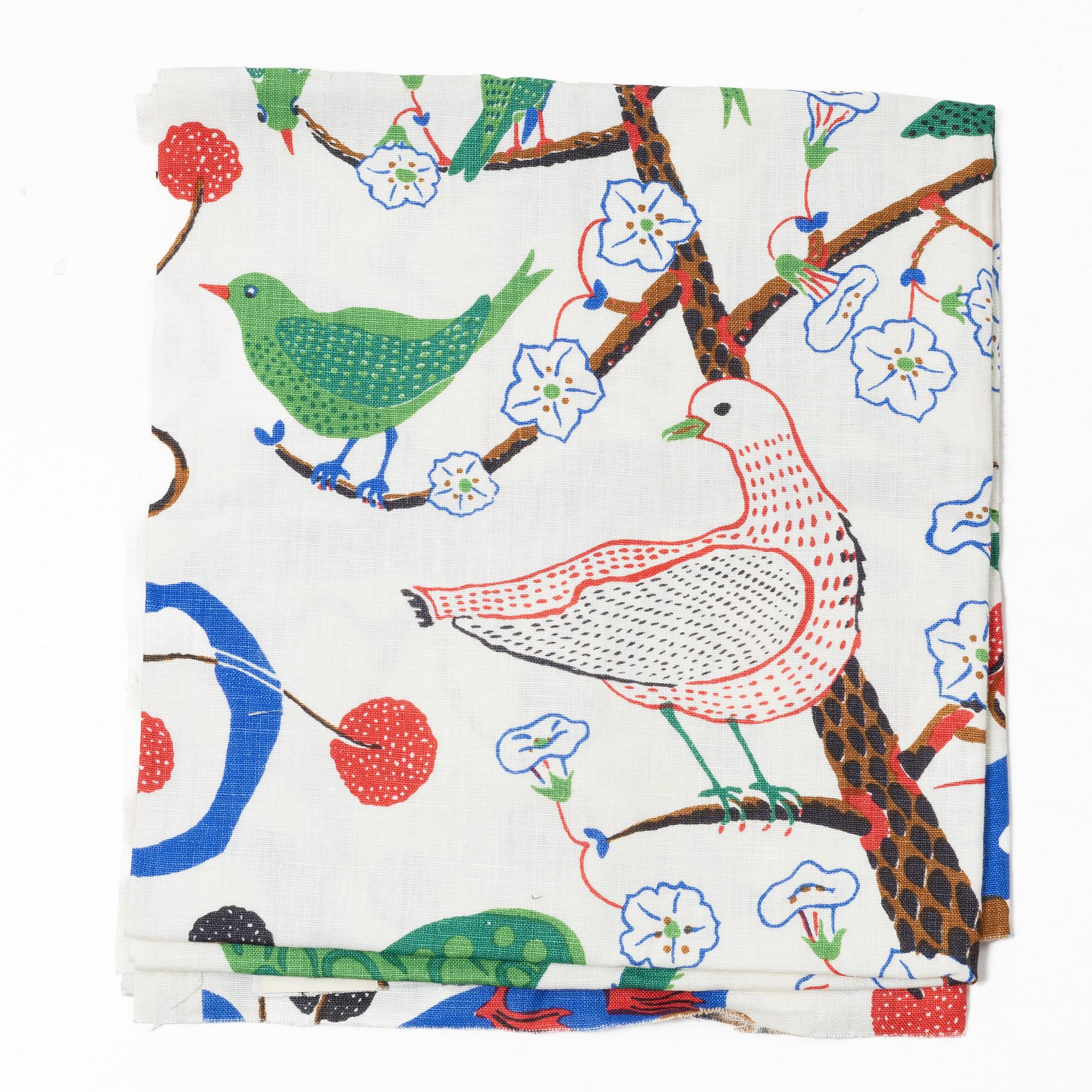 A collection of textiles, as well as a bag, Firm Svenskt Tenn.