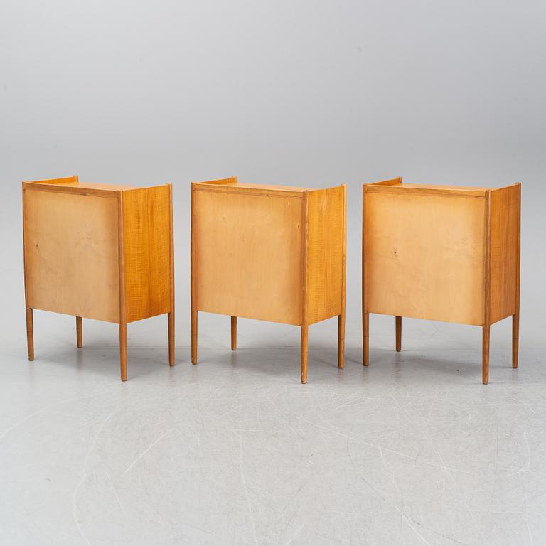 Three teak chest of drawers, 1960's.