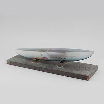 a glass object for Kosta Boda, unique, signed and numbered.