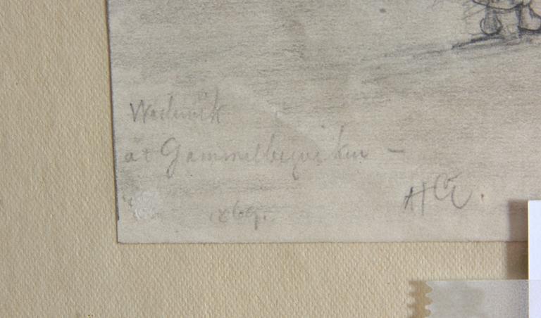 GELLERSTEDT, ALBERT, teckning, monogramsign o dat 1869.