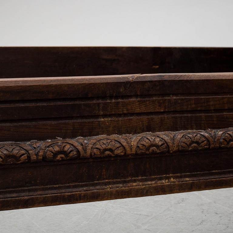 A second half of the 20th century oak bed.