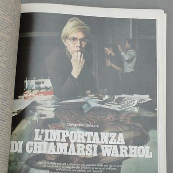 ANDY WARHOL, litografi samt konsttidskrift, båda signerade.