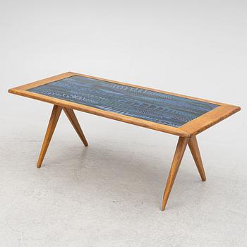 Stig Lindberg & David Rosén, coffee table, "Waves" from the Nordiska Kompaniet "Futura" series. 1954.