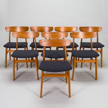Set of eight mid-20th century chairs, Denmark.