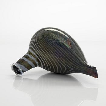 Oiva Toikka, a glass bird signed O. Toikka Nuutajärvi.