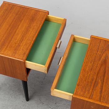 Sängbord, ett par, Sverige, 1960-tal.