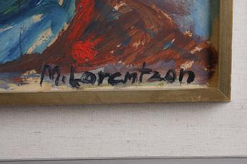 LORENTZON, MONICA, olja på pannå, sign.