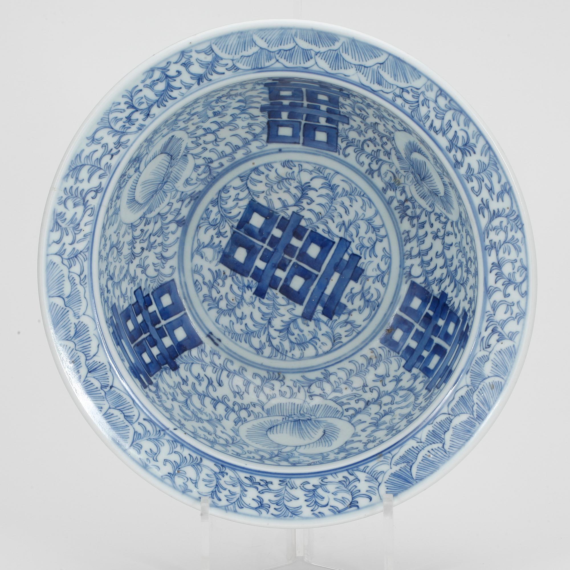 HANDFAT, porslin, Kina 1800-tal.