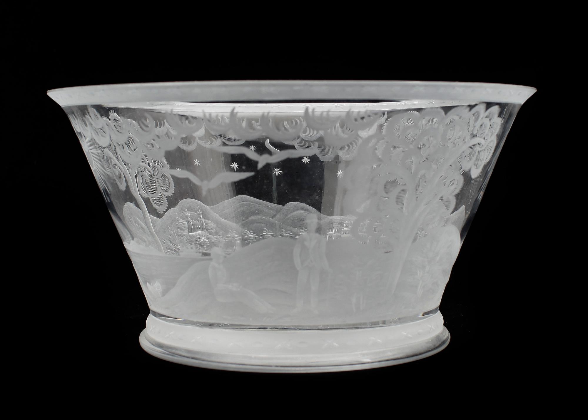 SKÅL, glas, Edward Hald, Orrefors 1925.