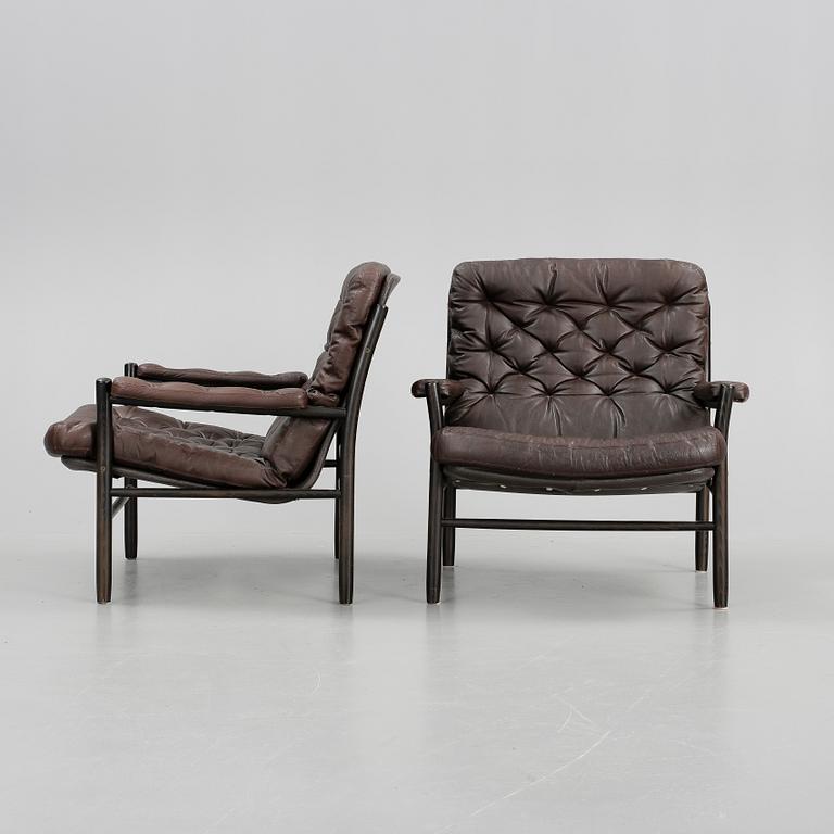 FÅTÖLJER, ett par, Bruno Mathsson, Dux, 1900-talets andra hälft.
