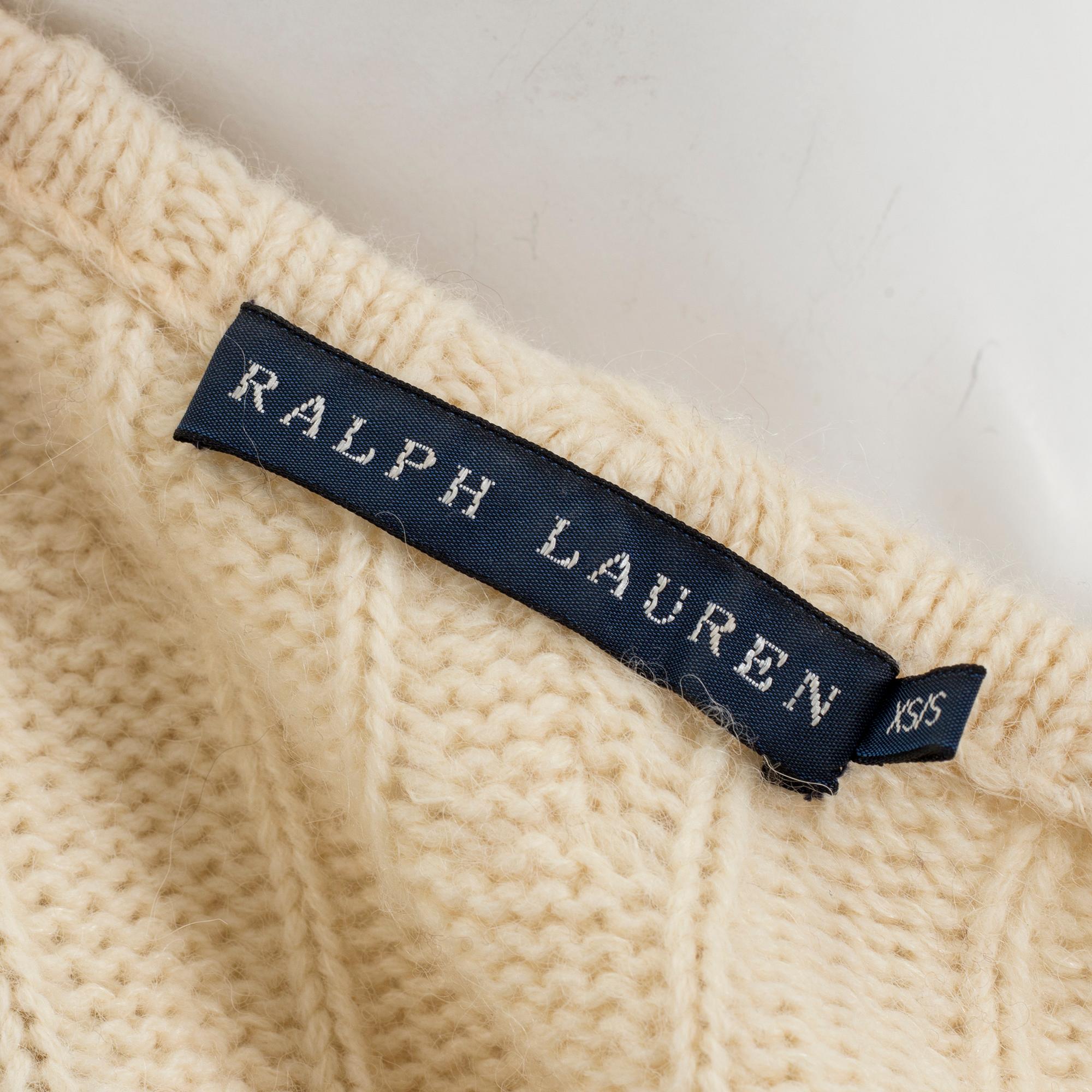 A wool-and cashmere poncho by Ralph Lauren, in size XS/S.