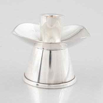 Tore Eldh, candlestick, sterling silver, Ceson, Gothenburg 1973.