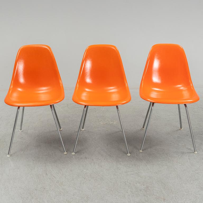 CHARLES & RAY EAMES, chairs, "DSX",  3 st, Herman Miller, 20th century.