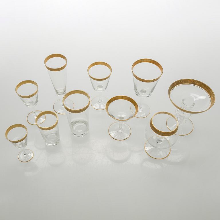 Glasservis, 74 delar, 1900-talets mitt.