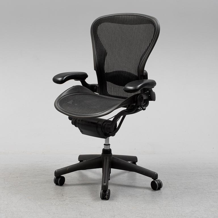 A 'Aeron' office chair by Herman Miller.