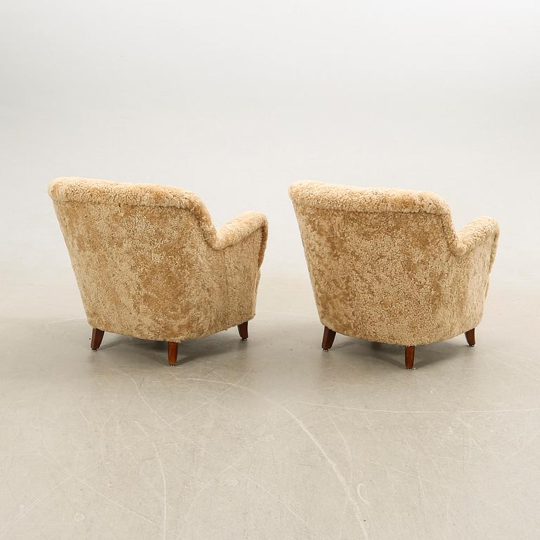 Fåtöljer, ett par, Swedish Modern, 1940-tal.