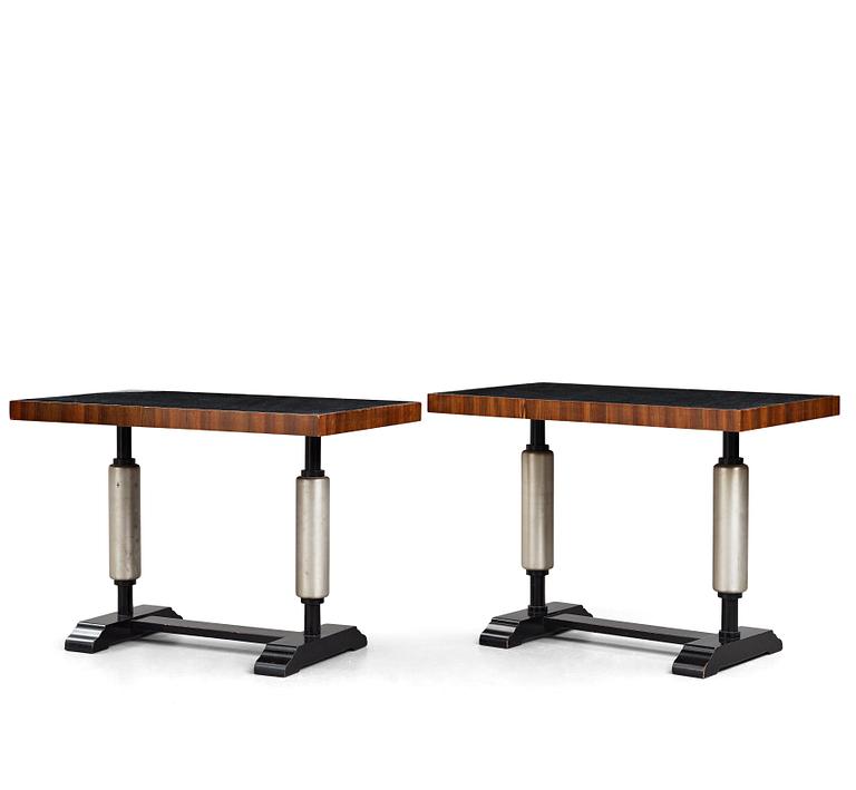 A set of two Swedish Grace console tables, 1920's-30's.