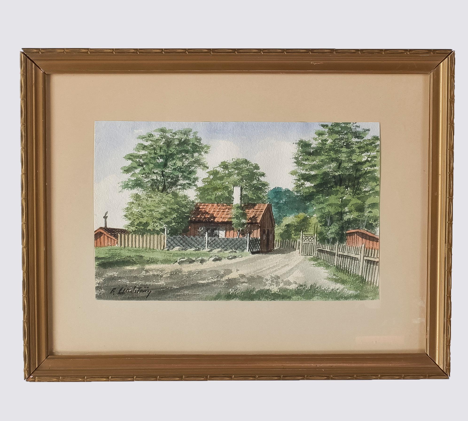 FRANS LINDSTRÖM, akvareller, 7st, Stockholmsvyer, signerade.