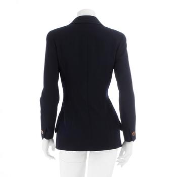 CHANEL, a dark blue jacket.