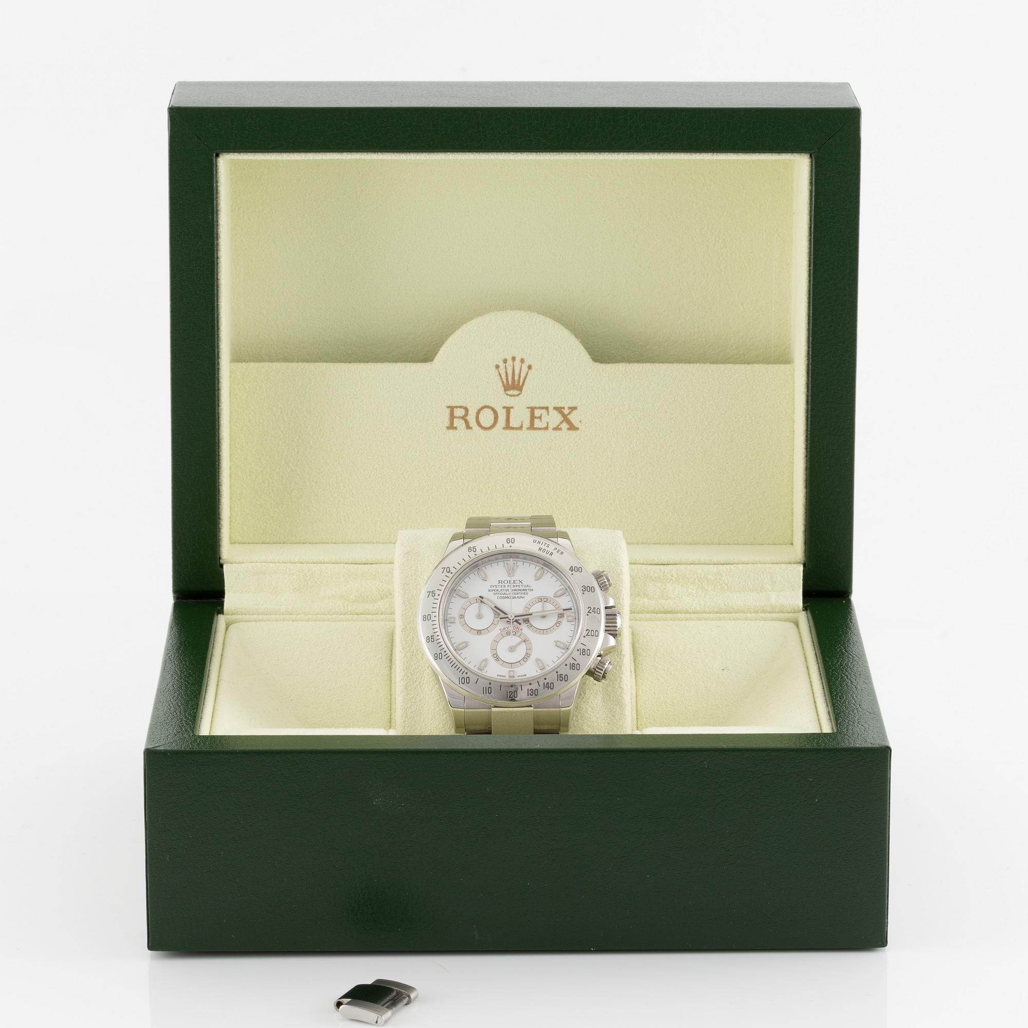 Rolex, Cosmograph, Daytona, "Chromalight", wristwatch, chronograph, 40 mm.