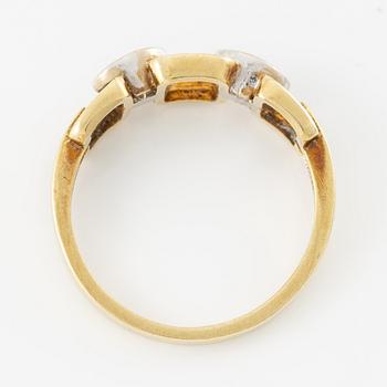 Ring, 14K gold with small eight-cut diamonds, Finland.