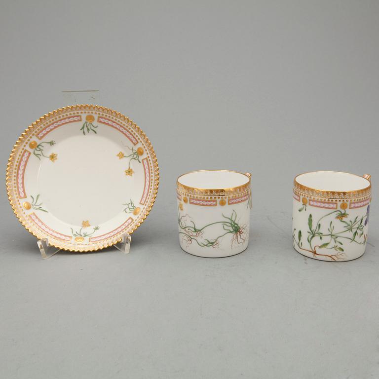 KOPPAR 2st SAMT FAT, "Flora Danica", Royal Copenhagen.