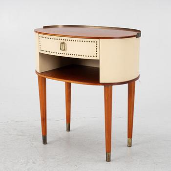 A mid century bedside table, Halvdan Petterssons Möbelfabrik, Tibro, Sweden.