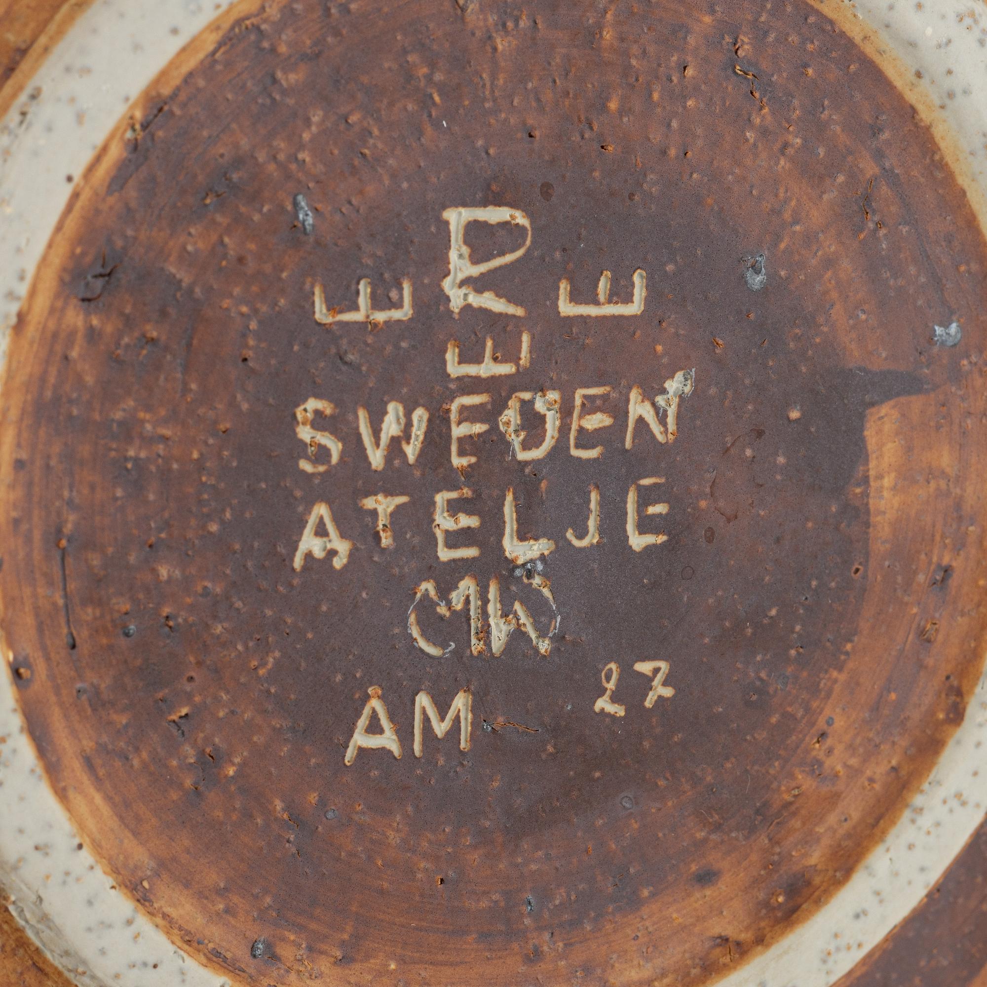 Marianne Westman, bowl, stoneware. Rörstrand Ateljé.
