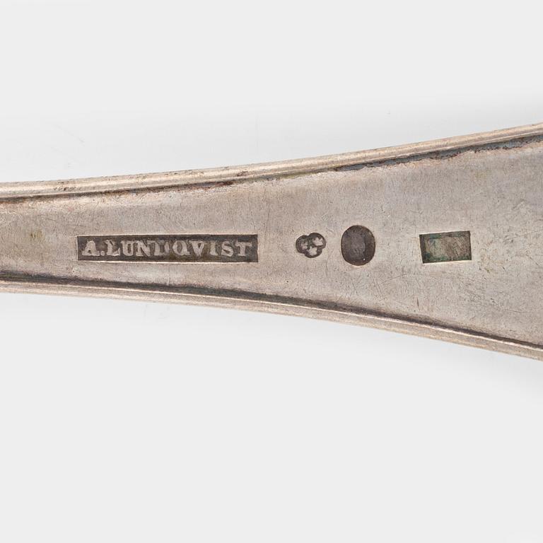 Matskedar, 10 st, silver, 1800-tal.