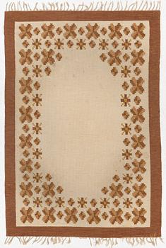 Ulla Parkdahl, flat weave carpet, second half of the 20th Century, approx. 270 x 165 cm.