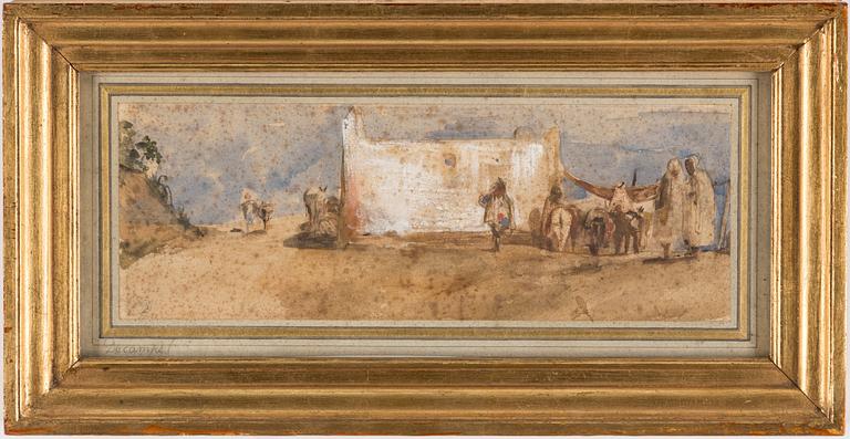 ALEXANDRE GABRIEL DECAMPS, water colour, signed Decamps.