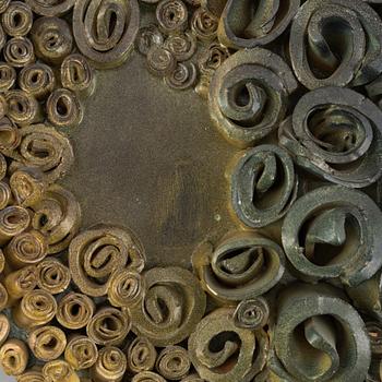 Vivi Calissendorff, a stoneware wall relief, signed, 1971.