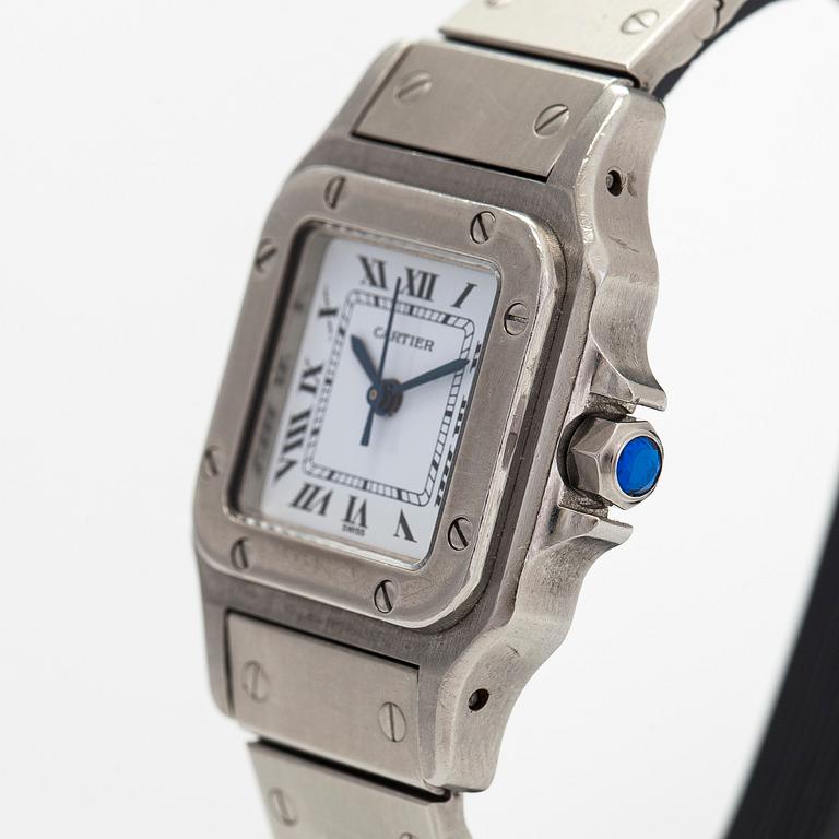 Cartier, Santos, armbandsur, 23,5 x 23,5 (34,5) mm.