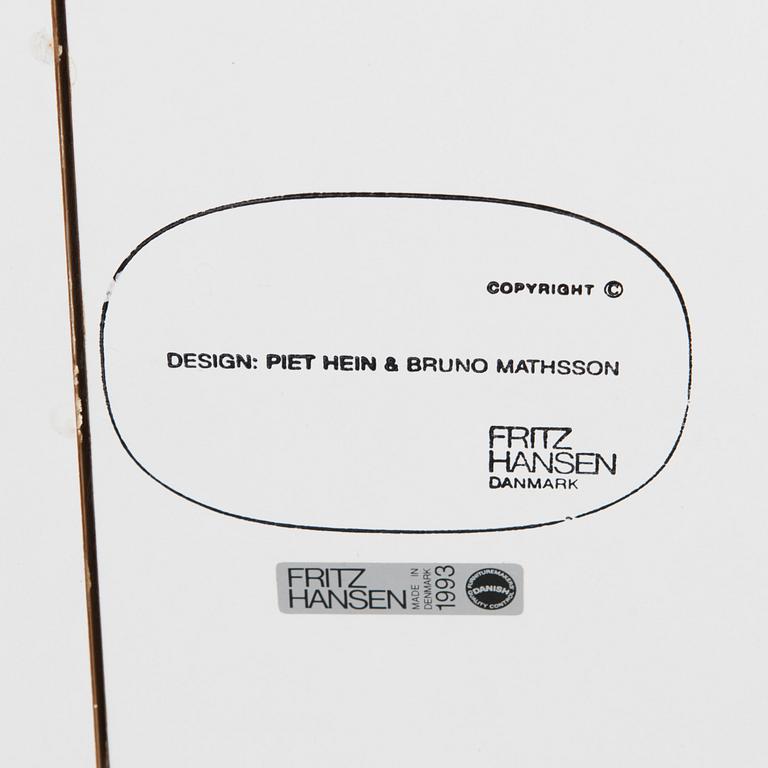 BRUNO MATHSSON AND PIET HEIN, a 'Superellips' dining table from Fritz Hansen, 1993.