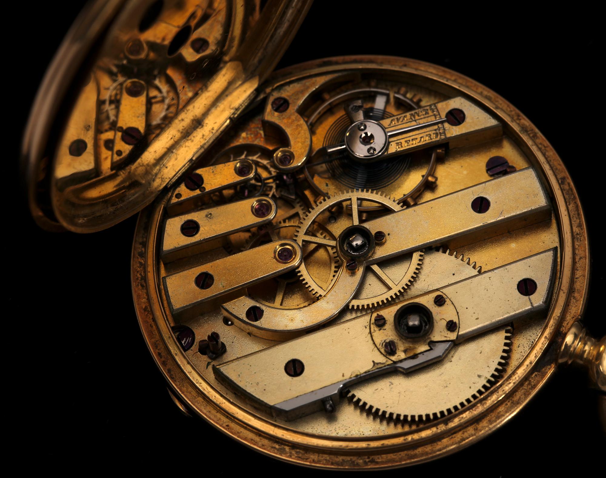 HERRFICKUR, 18 K guld. Sign Girard á Genève.