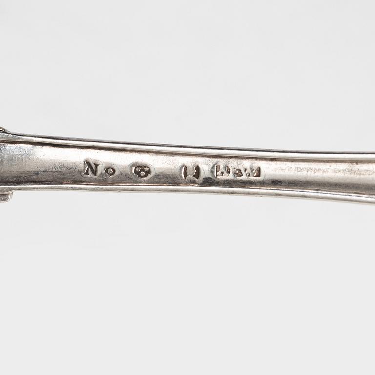 Straining spoons, 2 pcs, silver, Stockholm 1785-1795.