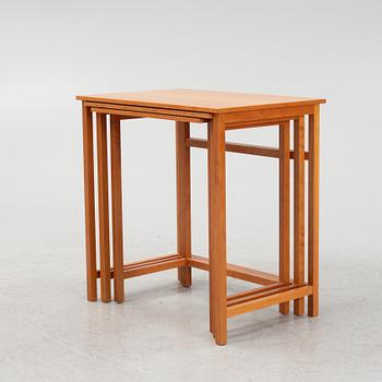 Josef Frank, nesting tables, 3 pieces, model 618, Svenskt Tenn, post 1985.