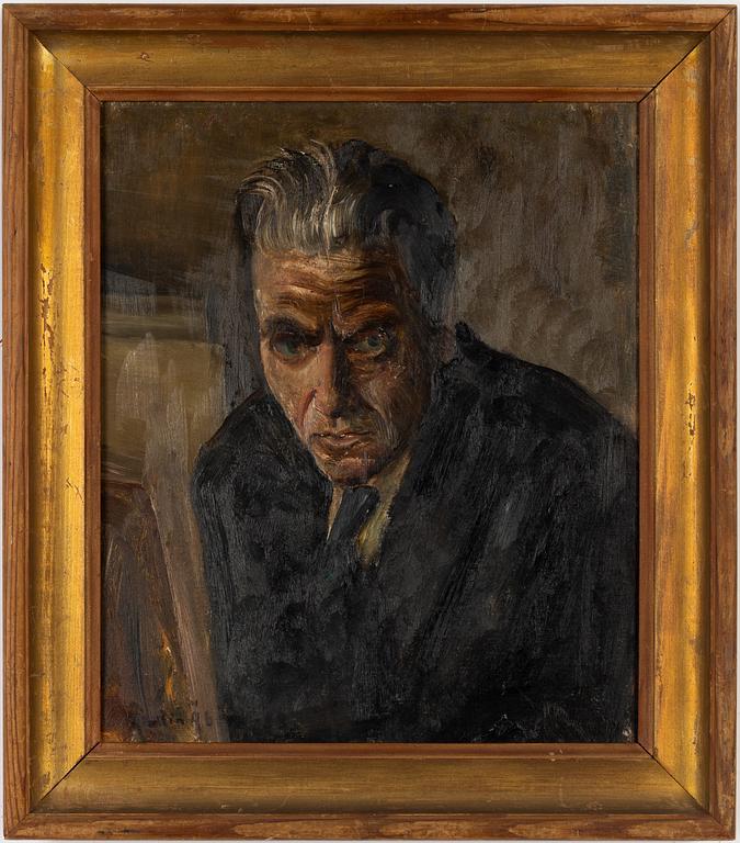 Martin Åberg, oil on panel, signed and dated -28.