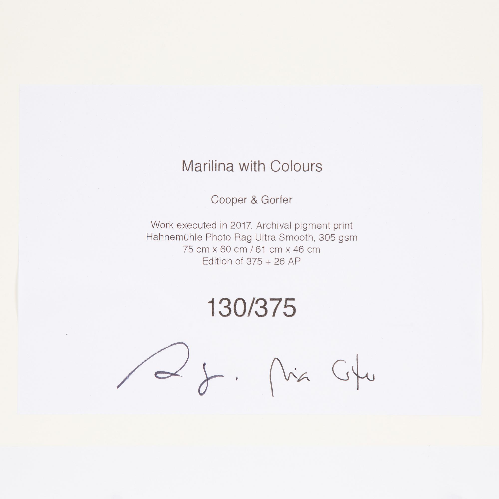 Cooper & Gorfer, "Marilina with Colours".