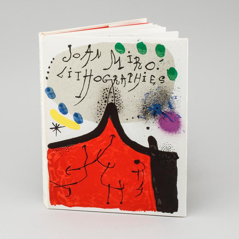 A Joan Miró book with twelve litographs in color, Volume I, Maeght, Paris, 1972.