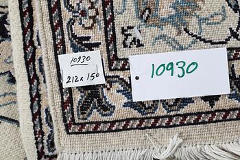 Matto, Nain, 9 LAA, part silk, ca 212 x 150 cm.