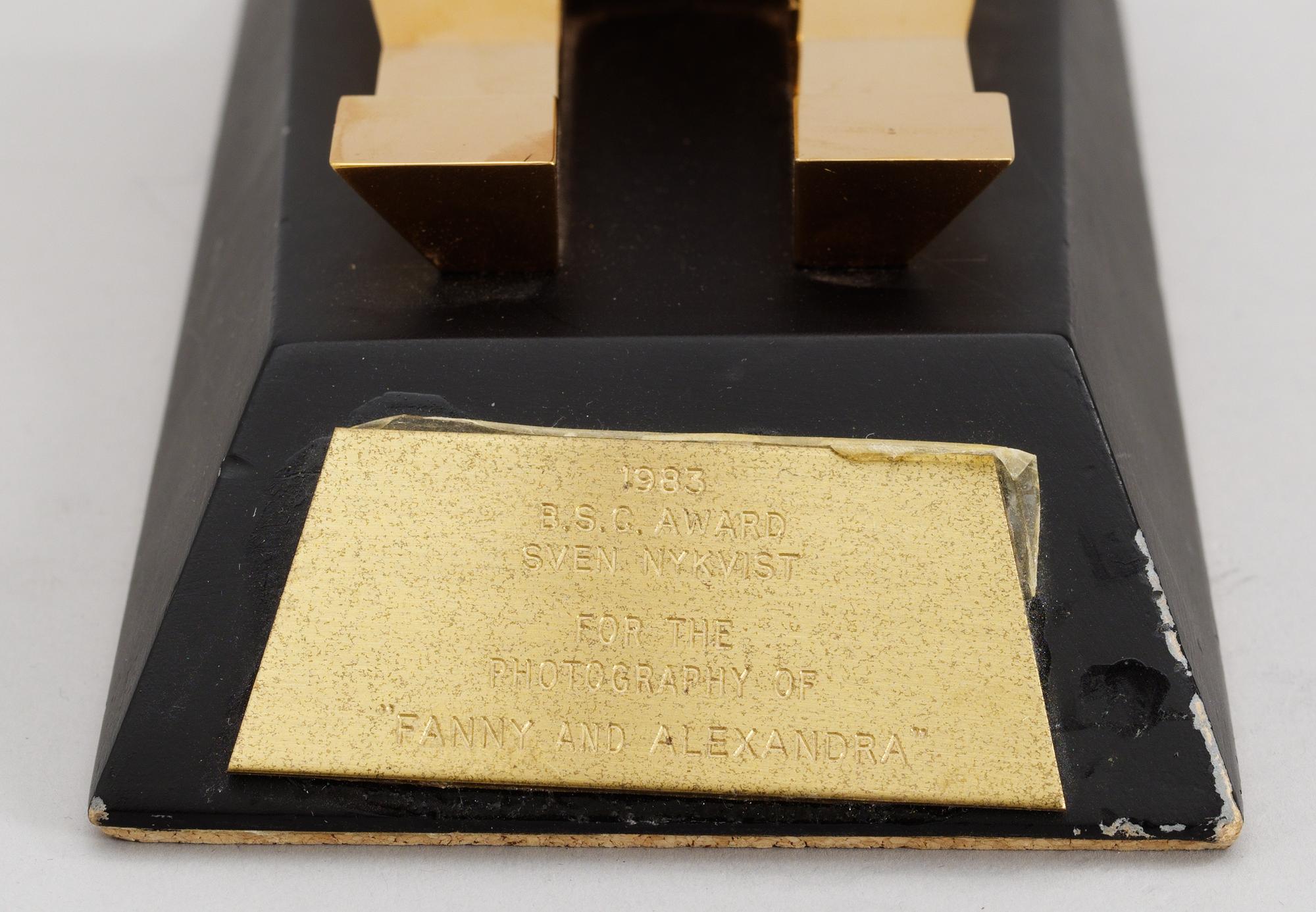 A FILM AWARD, B.S.C Award (The British Society of Cinematographer)1983.