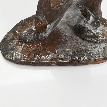 Kaarina Tarkka, a bronze sculpture, signed and dated 1984.