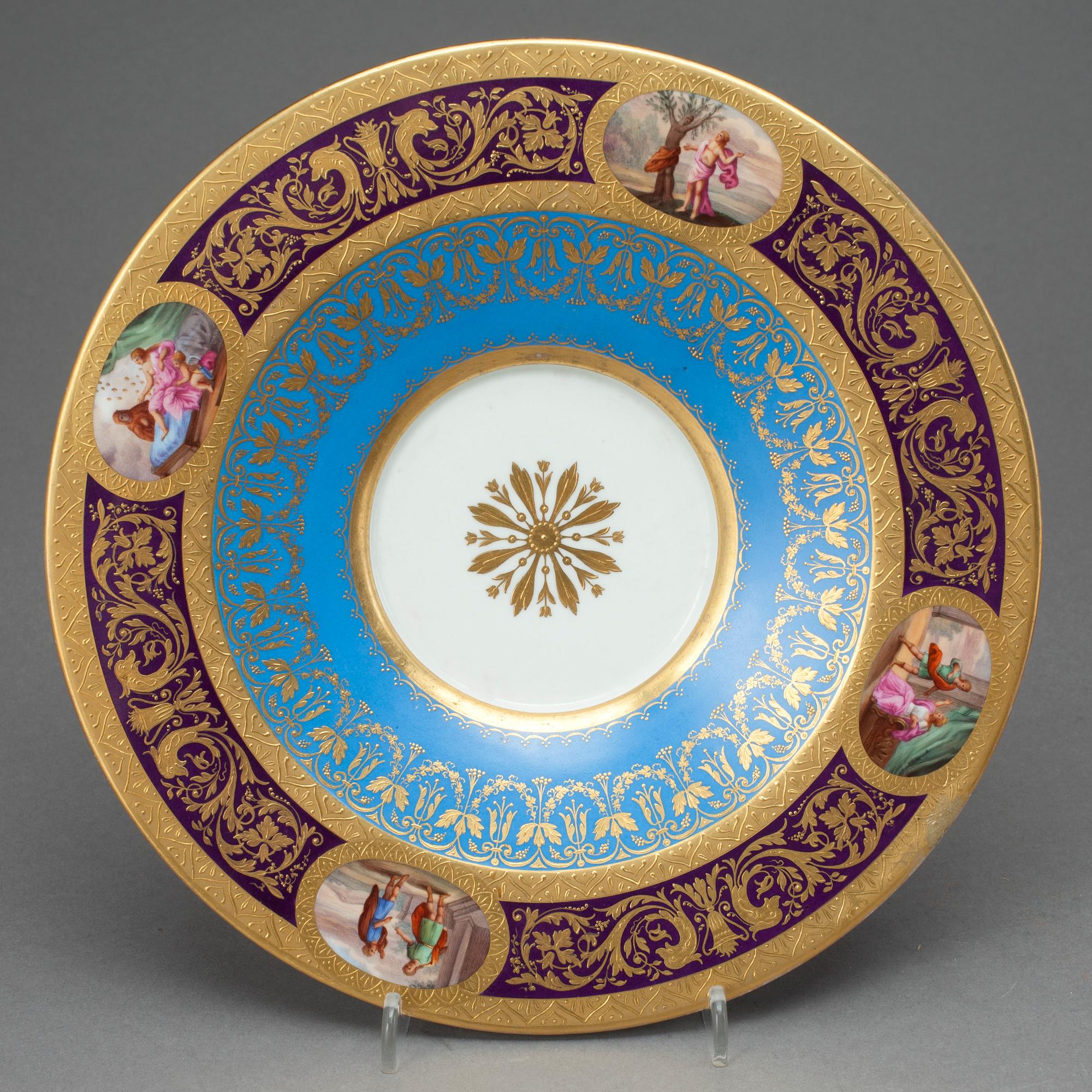 FAT & KANNA, porslin, troligen Wien, sent 1800-tal.