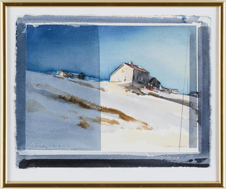 LARS LERIN, akvarell, signerad.