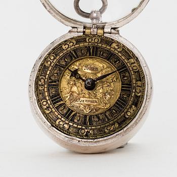 Johan Khornman (Kornman), fickur, silver, möjligen Österrike omkring 1700,