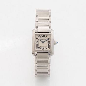 Cartier, Tank Francaise, armbandsur, 20,5 x 17,5 (24,5) mm.