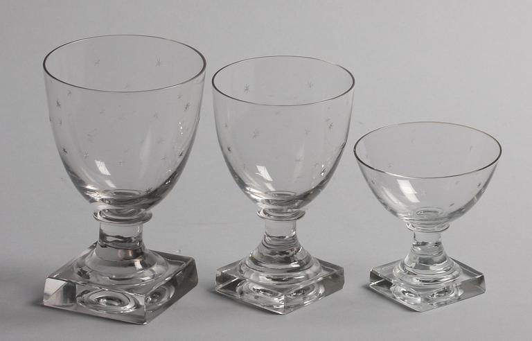 GLASSERVIS, 30 delar, empirestil, 1900-talets första hälft.