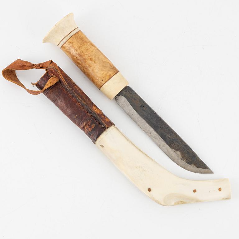 Johan Fankki, a reindeerhorn knife, signed.