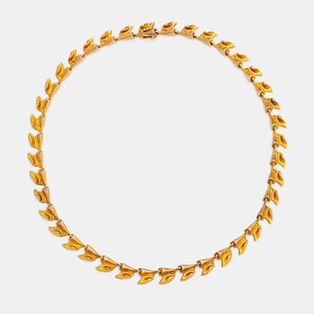 Björn Weckström, Halsband "Rullande vågor", 14K guld. Lapponia 1968.